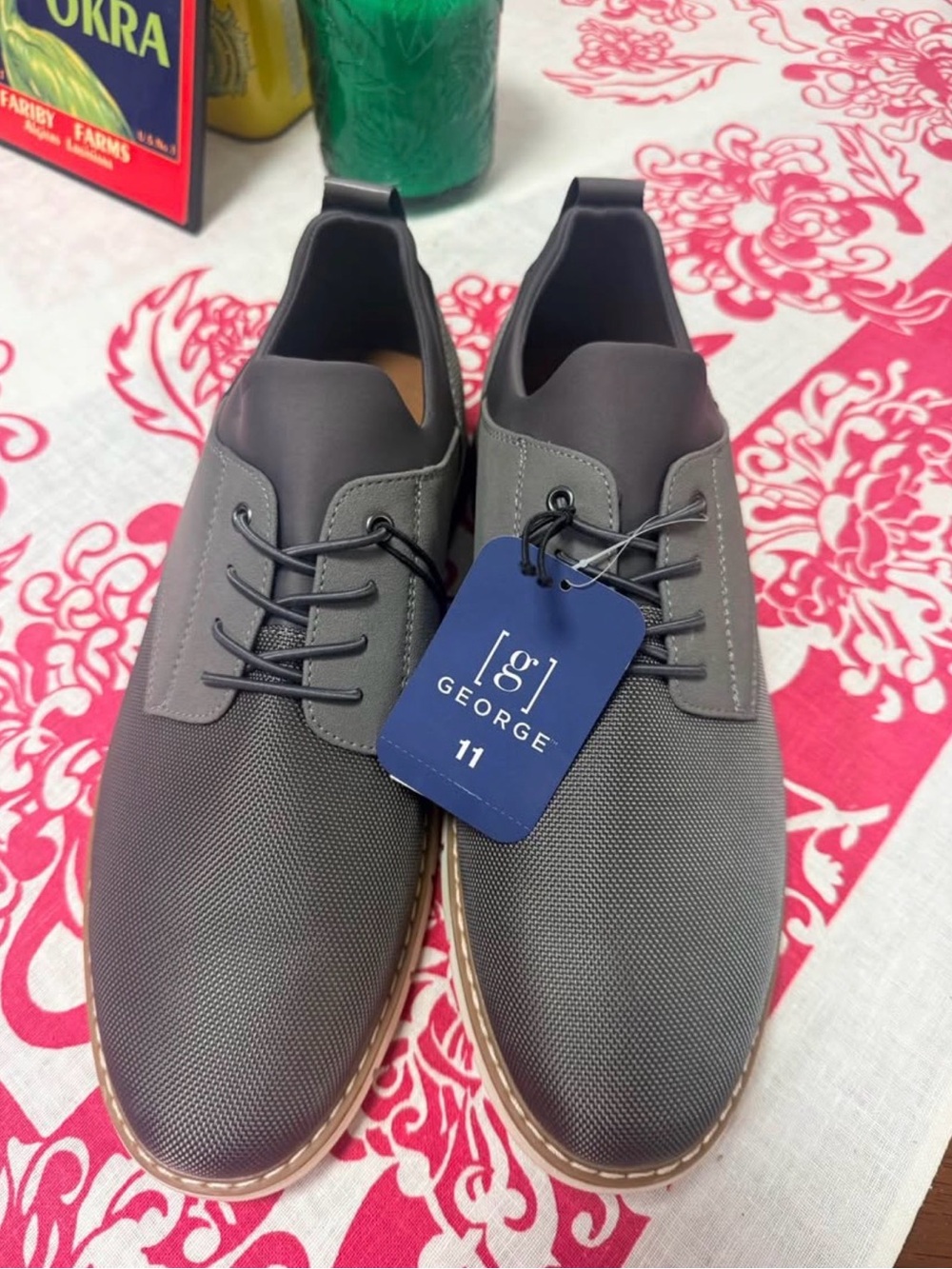 George Grey Textured Lace-Up Oxfords